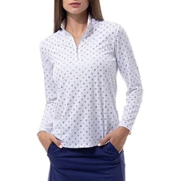 Lady Hagen Women's Geometric Print UV Long Sleeve Golf 1/4 Zip Size XS NWT - Picture 5 of 12